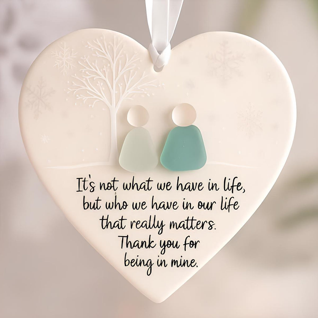 🌊Heart-Shaped Sea Glass Friendship Ornament